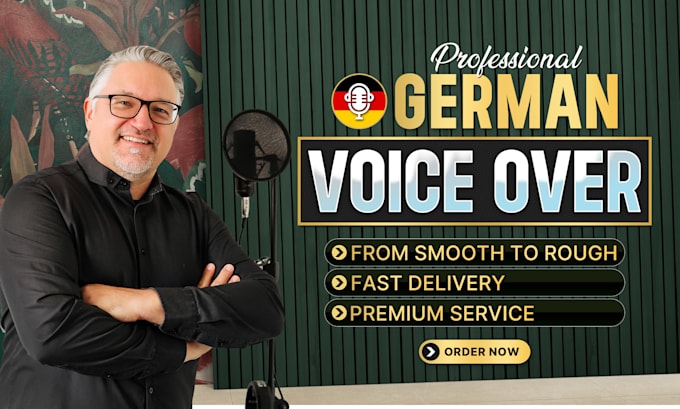 produce a HQ pleasant german male narration audiobook
