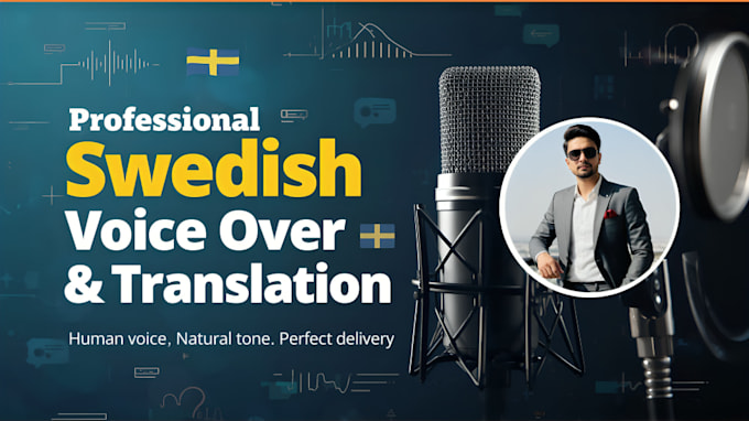 record a professional swedish voice over with translation