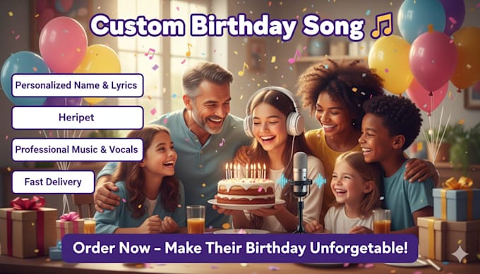 custom birthday song gift with your name and message