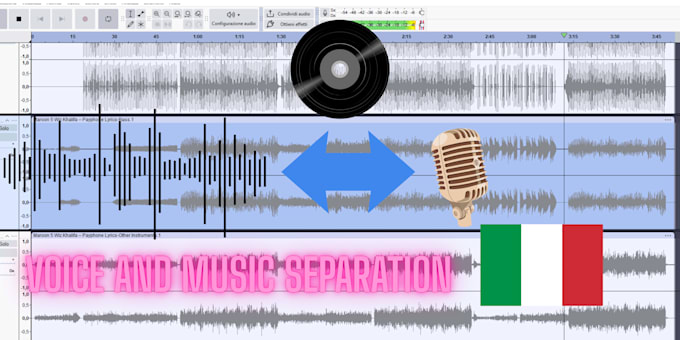make it separate audio track from song, anime op