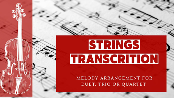 arrange your melody for string quartet trio or duet