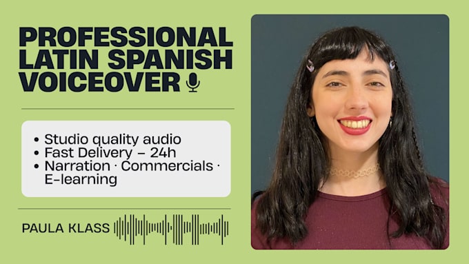 be your professional latin spanish voice over