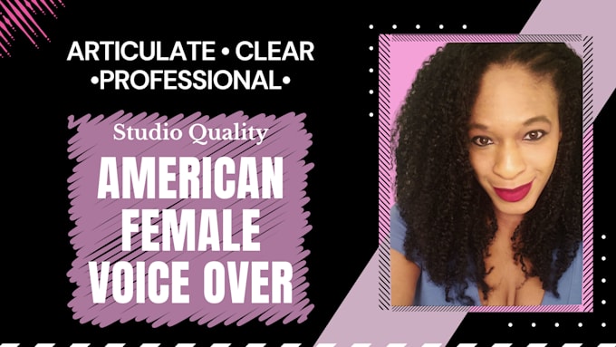 record an american female commercial voice over for your project