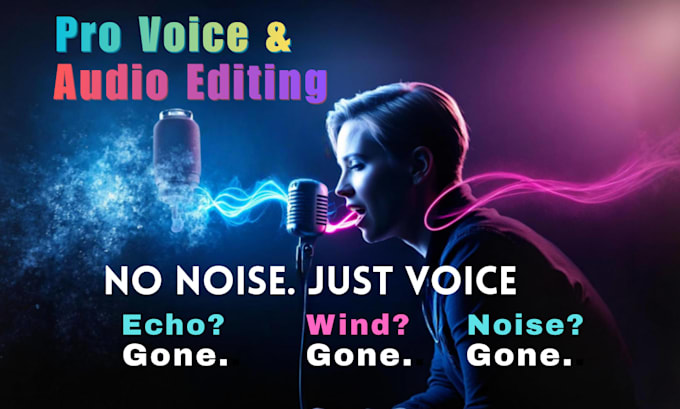 remove background noise, wind, echo from a video or audio file