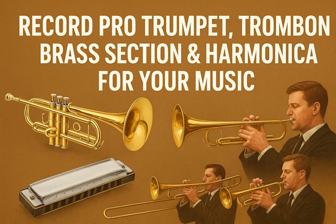 record pro trumpet, trombone or brass section and harmonica