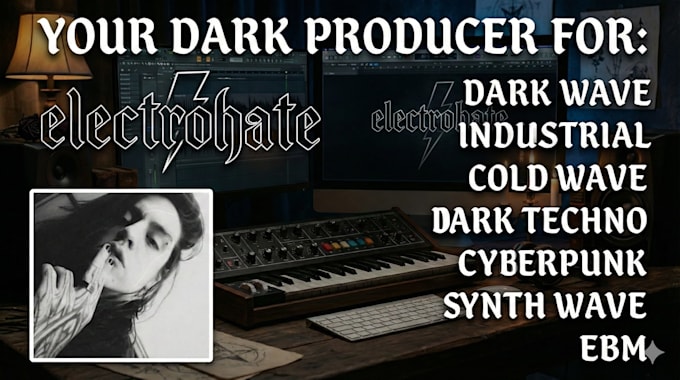 produce your dark pop, industrial, darkwave, techno track