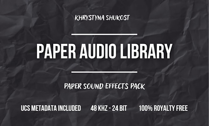 create a custom sound fx pack for your project