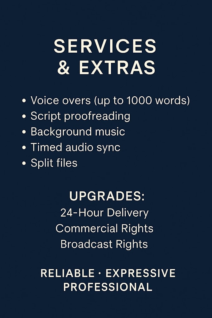 give voiceover for a video content