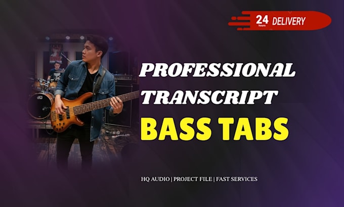 creat pro bass transcription and tabs any song