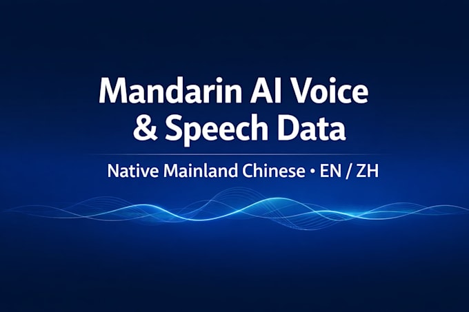 do mandarin chinese ai voice data, native speech recording