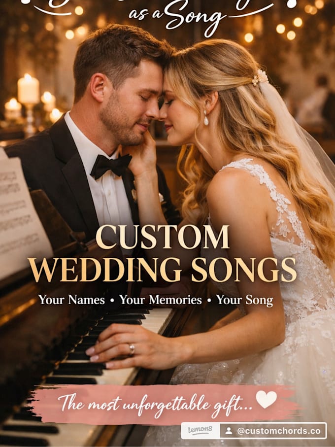 create personalised wedding love song written from your story