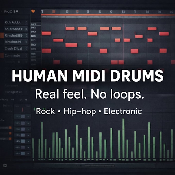program human, realistic midi drums for your song