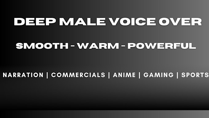 bring a deep cinematic sports voice over for highlights, youtube, or commentary