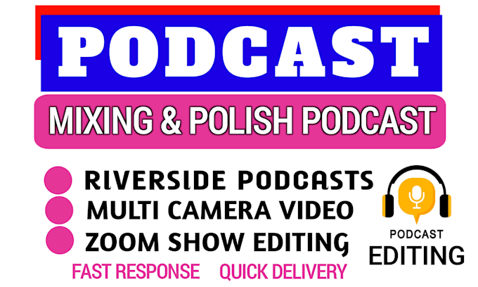 edit podcast audio, riverside audio and podcast in 24 hours