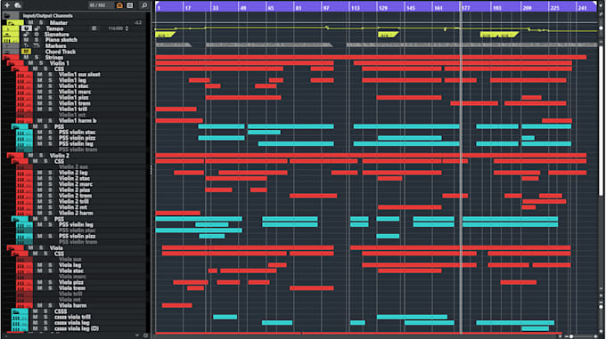 compose a realistic orchestral music mockup