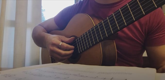 record a simple nylon guitar intro or demo track