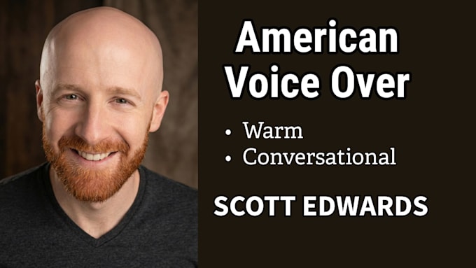 record a warm conversational american male voice over