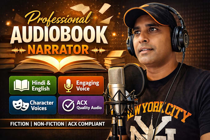 narrate audiobooks with engaging storytelling voice