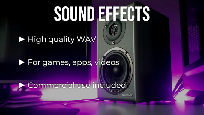 make high quality sound effects for games, apps and videos