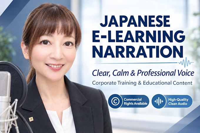 record a clear japanese femalevoice over for learning