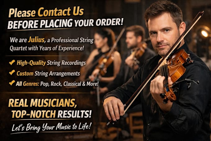 compose and record top quality string quartet in your track