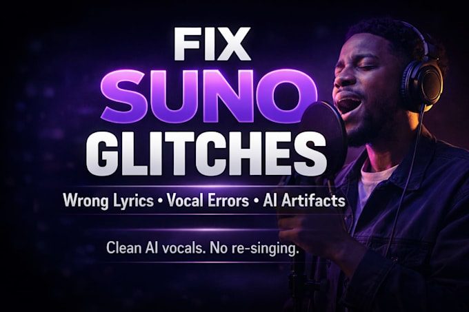 fix suno ai glitches, singing mistakes, and lyric errors