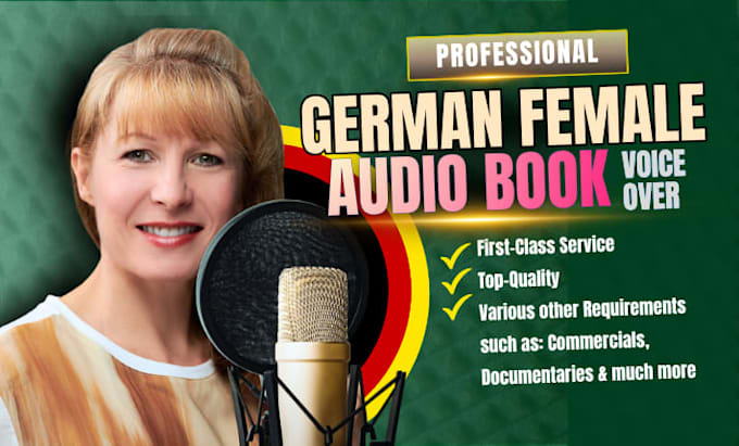 record a calming german female voice over for meditation and audiobooks
