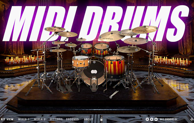program professional realistic midi drums to your song