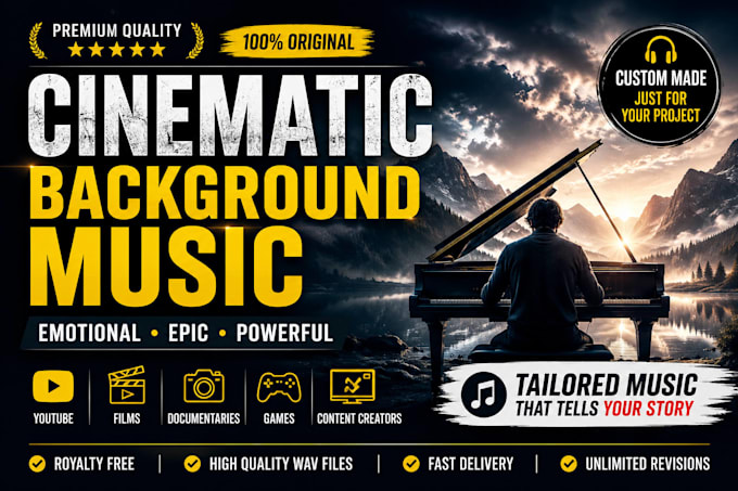 create cinematic background music for videos and youtube content creators