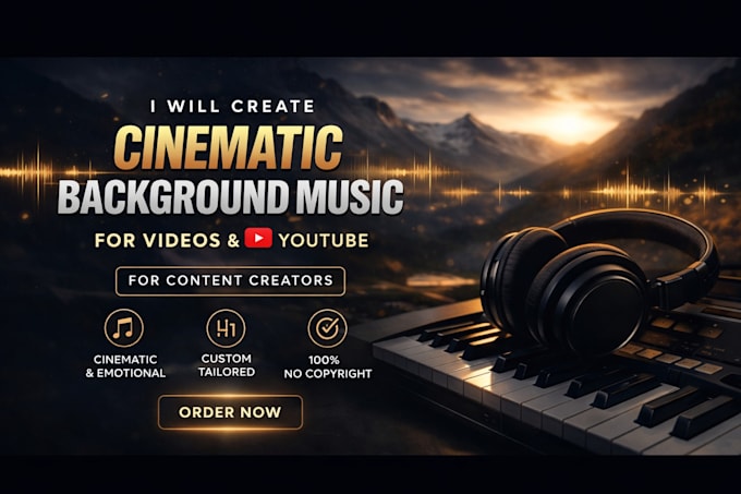 create cinematic background music for videos and youtube content creators