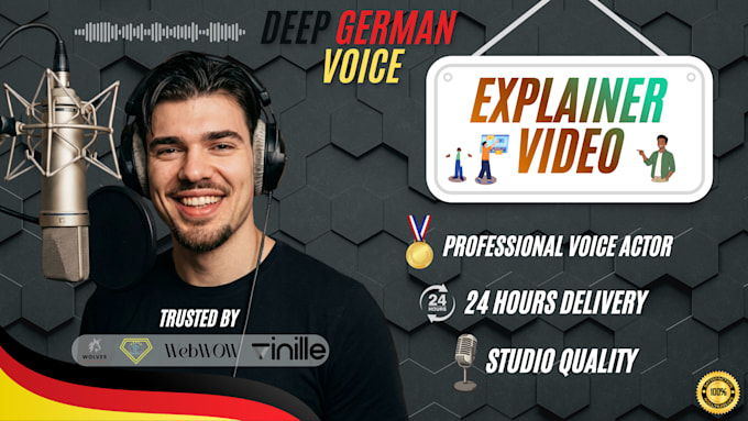 record a professional german male voice over for your explainer video