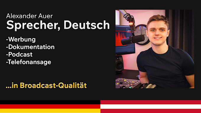 do a professional german male voice over for your project