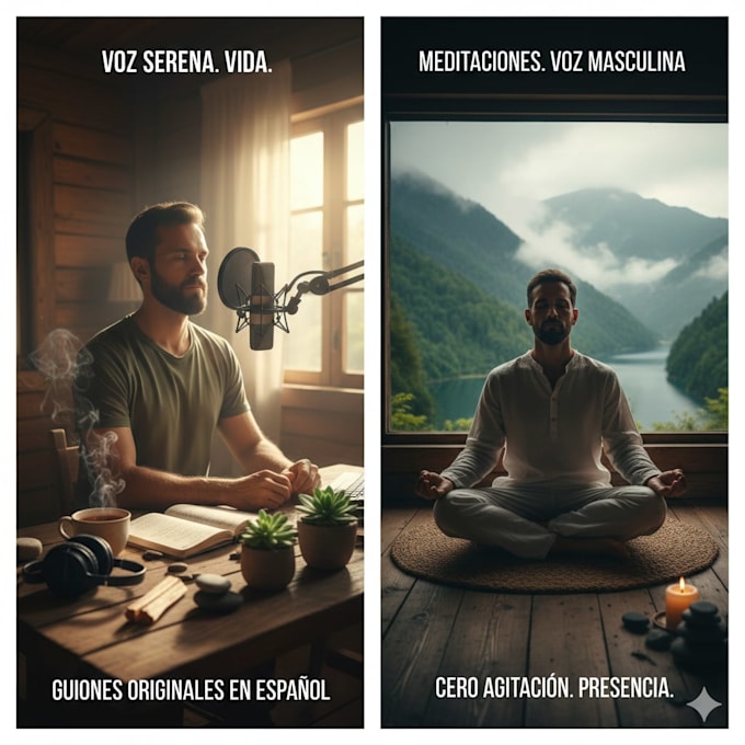 write and record a custom guided meditation in spanish