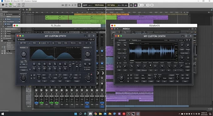 develop custom vst3 au plugin fl studio ableton with juce for  windows and mac