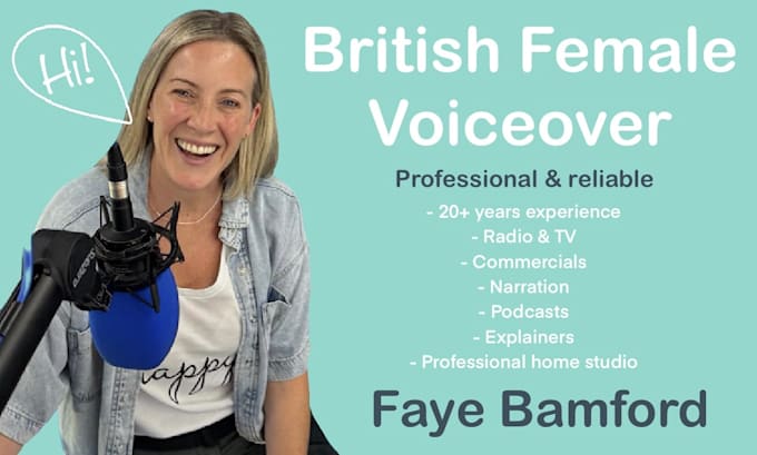 be your british northern professional female voiceover