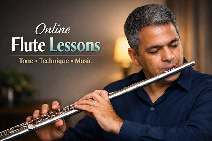 teach you transverse flute with focus and technique