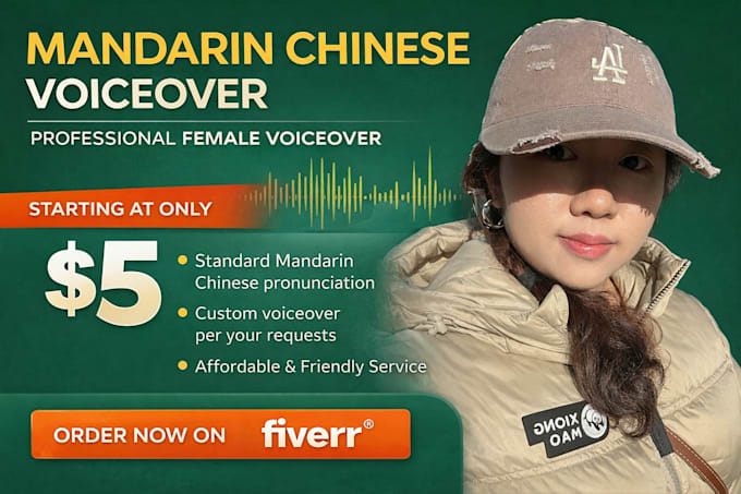 record a professional female chinese mandarin voice over