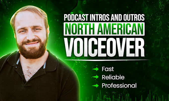 be your engaging human north american male voiceover for podcasts