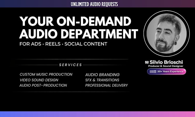 create monthly custom audio for your brand or videos