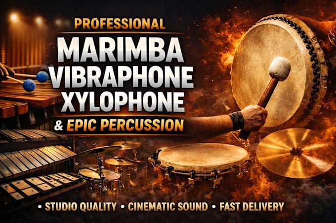 record professional marimba vibraphone xylophone and cinematic percussion