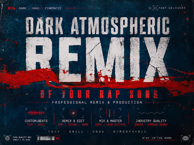 create a dark atmospheric remix of your rap song