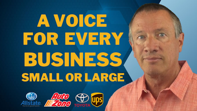 record an english american male voice over
