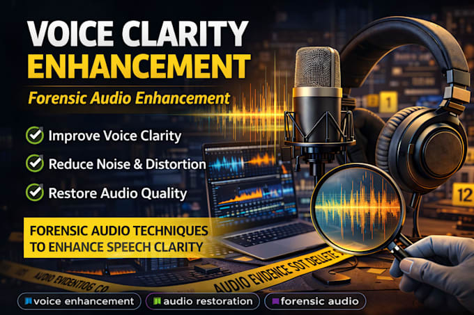 do voice clarity, restore audio, clean up audio recordings using forensic audio