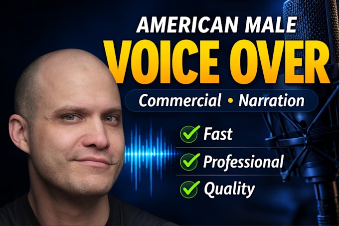 record a deep professional american male voice over for commercials or narration