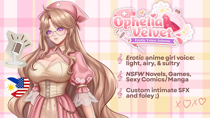 record seductive nsfw erotic female voice over as anime girl