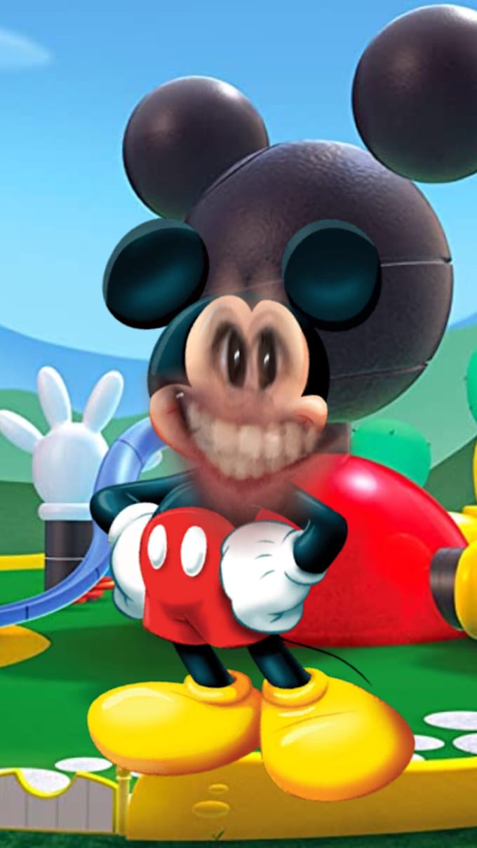 do a mickey mouse voice behind a mickey snapchat filter