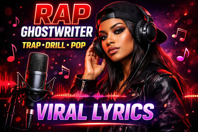 write viral trap rap lyrics drill rap ghostwriting song  freestyle rap rap hook