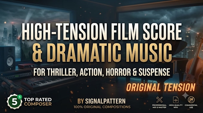 create suspenseful cinematic tension music for crime