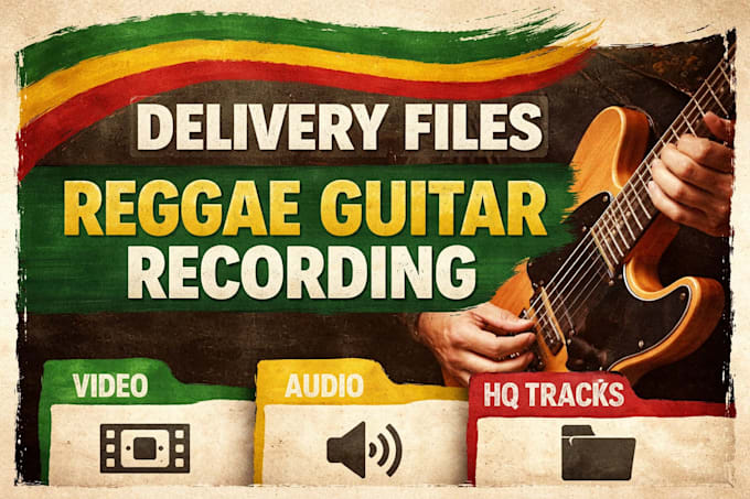 record authentic reggae and ska guitar riffs, rhythms and solos for your song