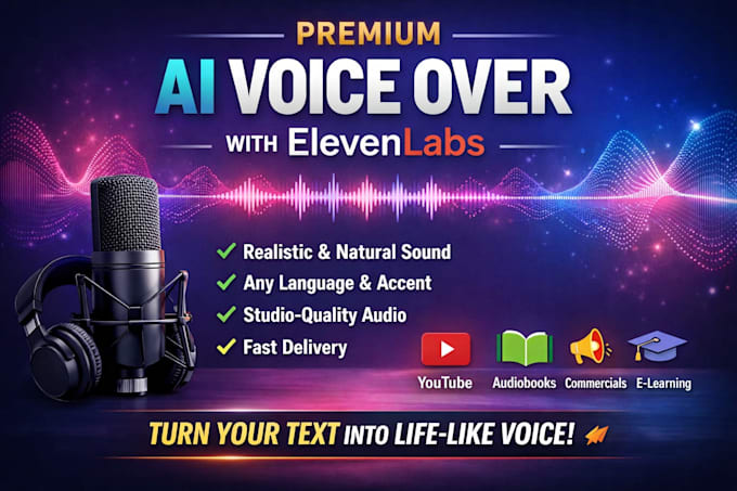 create ai voice over, subtitles, text to speech, male voice over, and voiceover